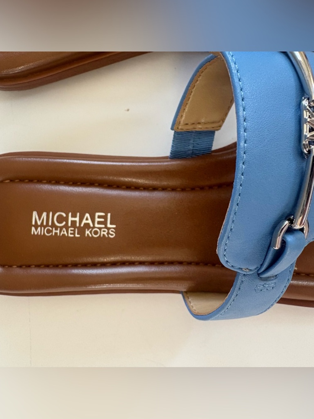 MICHAEL Michael Kors Lena Thong Sandal 7 M Pacific Blue NIB - Picture 9 of 10